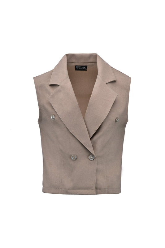 Beige Old Money Vest