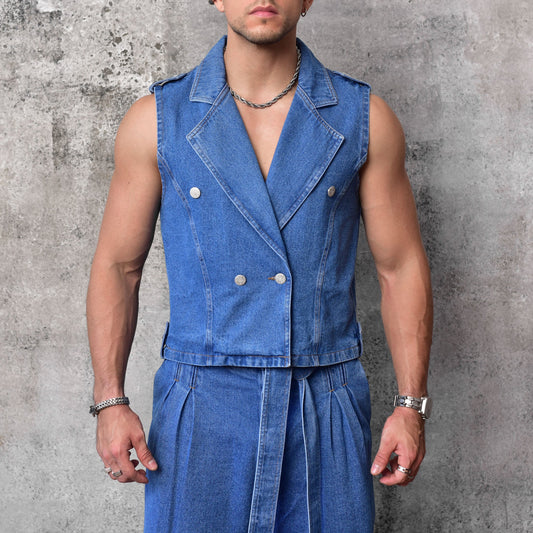 Old Money Denim Vest