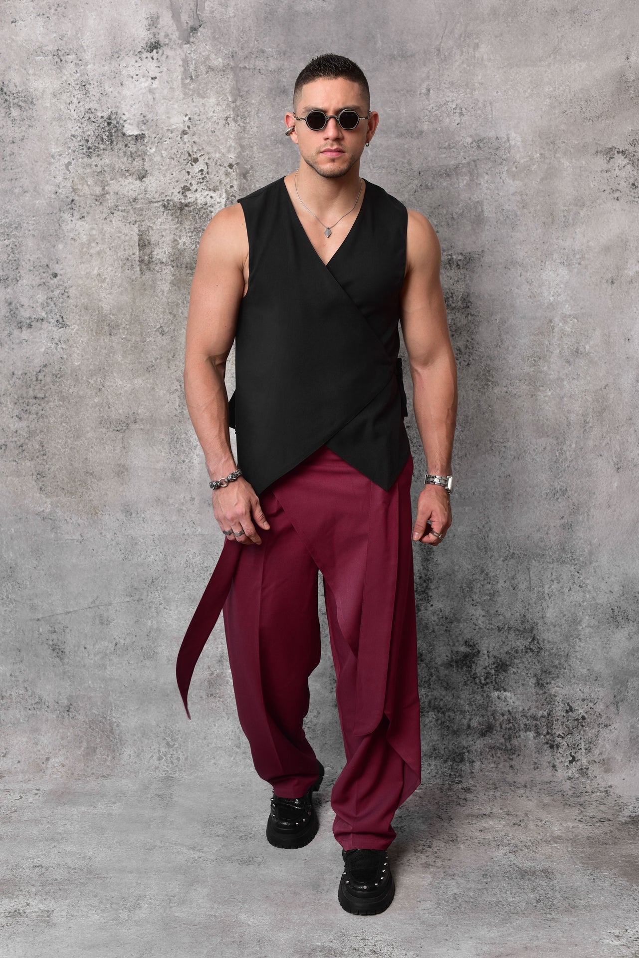 Black Bali Wrap Vest