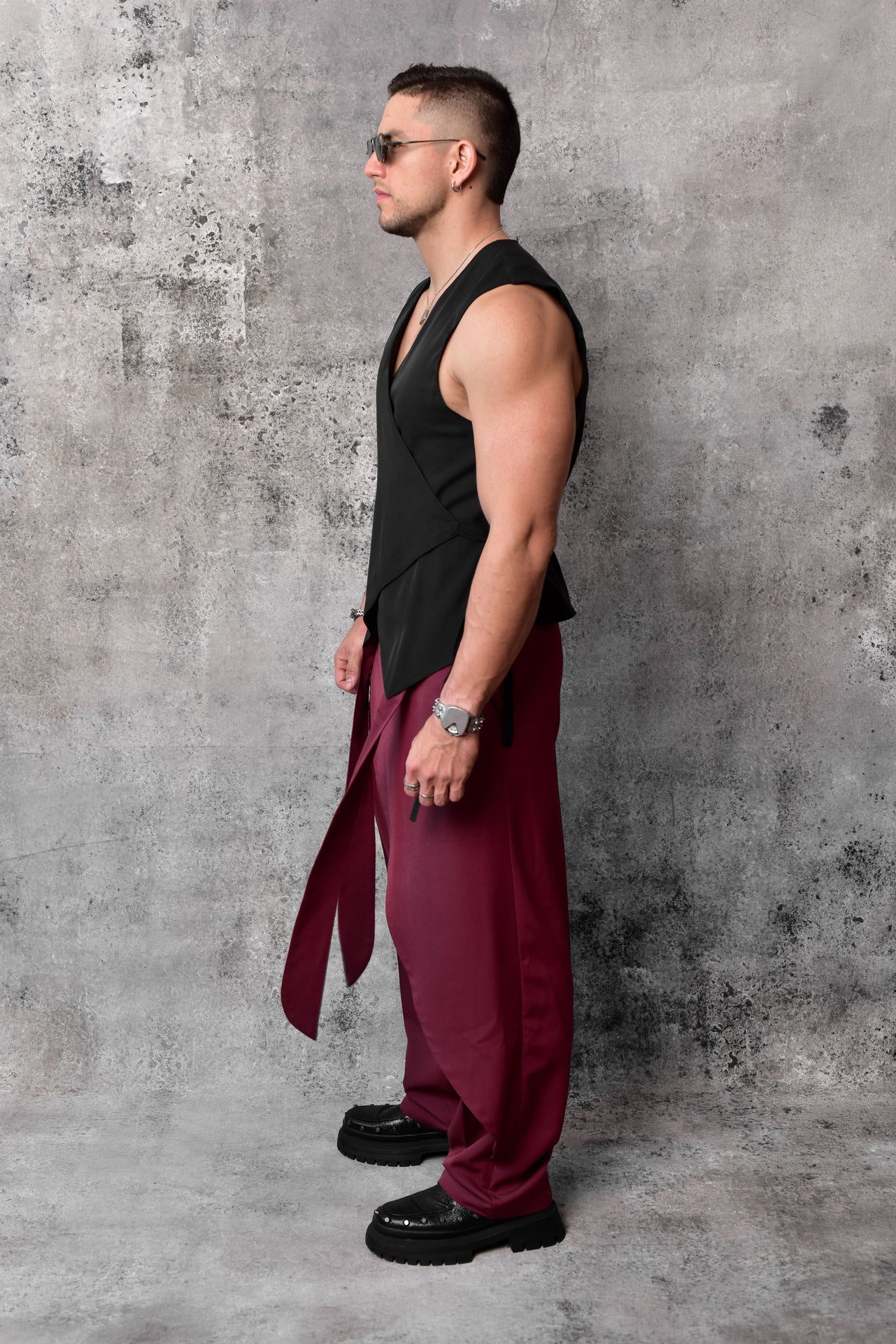 Black Bali Wrap Vest