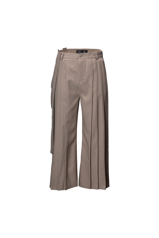 Kyoto Ultra Wide-Leg Pants Beige
