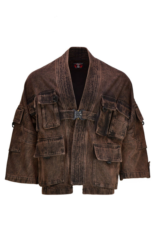Denim Cargo Kimono
