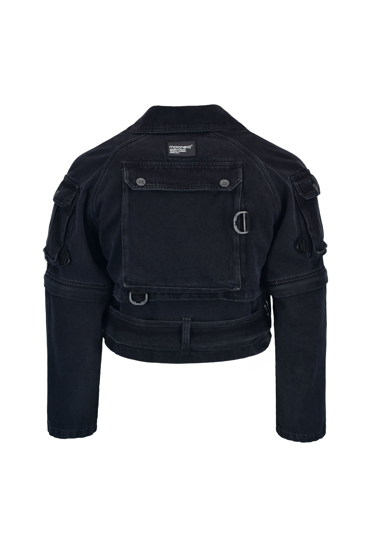 Tactical techwear Black Denim Jacket