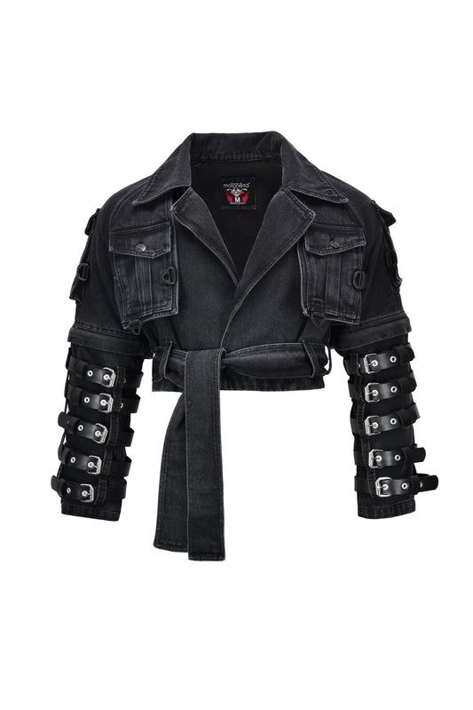 Tactical techwear Black Denim Jacket
