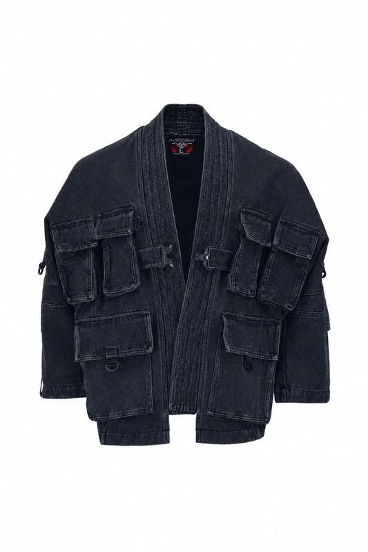 Denim Cargo Kimono