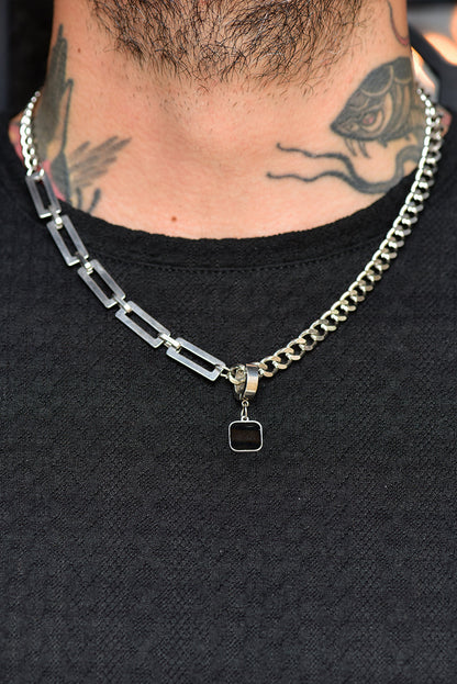 Silver Cuban chain 6mm x 55cm