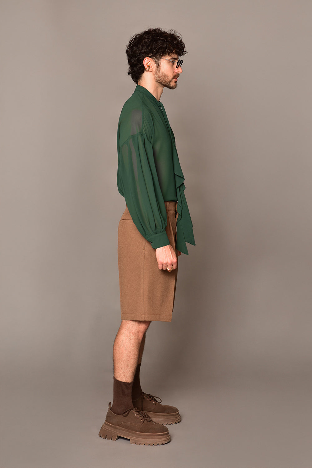 Elora Ruffled Sheer Shirt