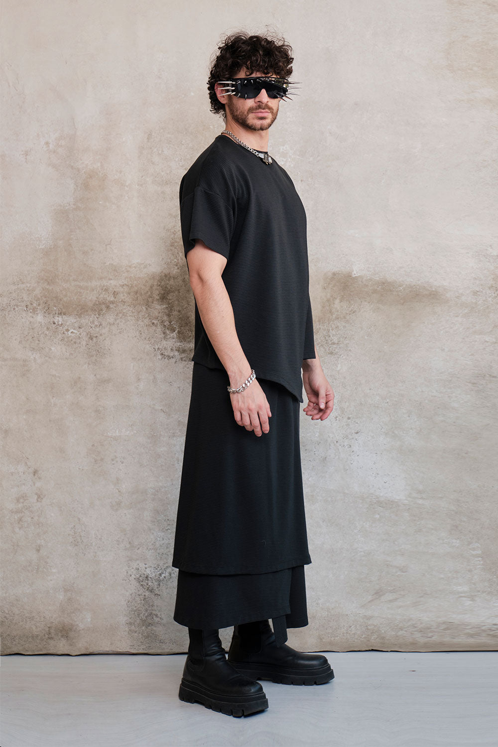 Fighter layering black t-shirt