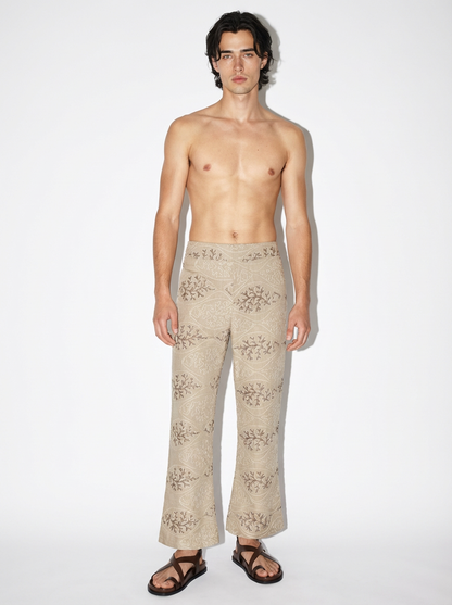 Pantalones de pierna ancha bordados Terra