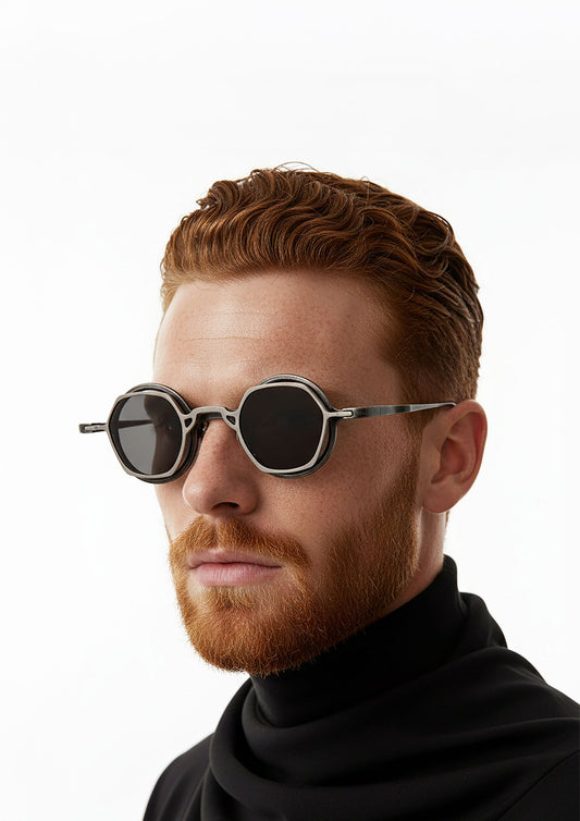 Blued Cyborg Titanium Glasses