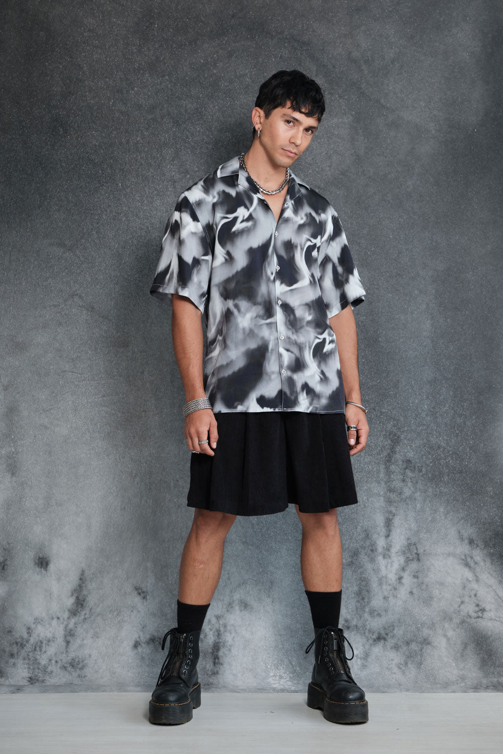 Boxy fit shirt smoke