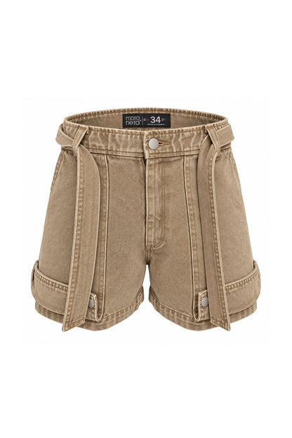 Short mini cargo baggy kaki