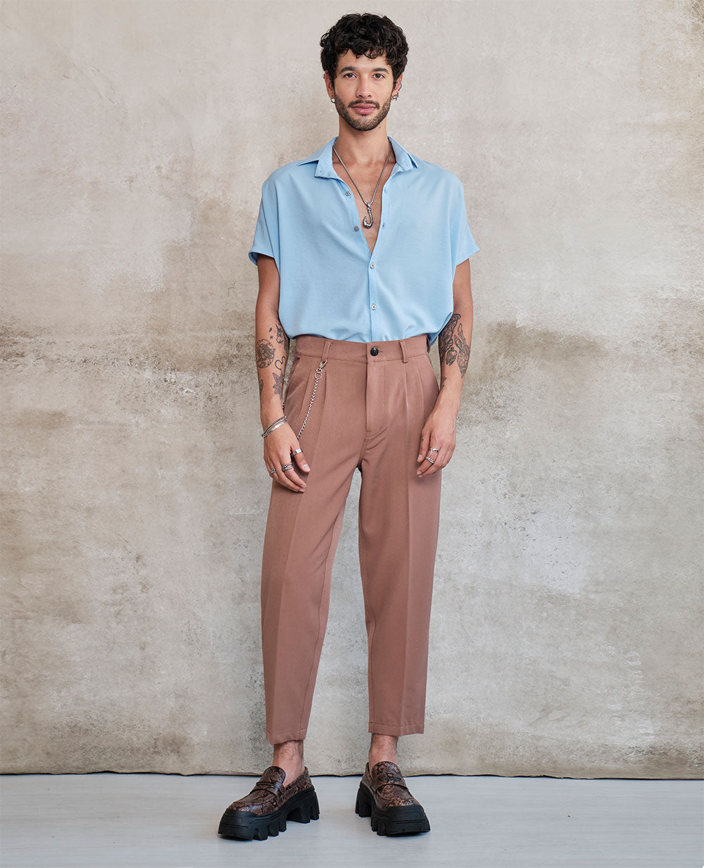 Oversized sky blue oversized blouse