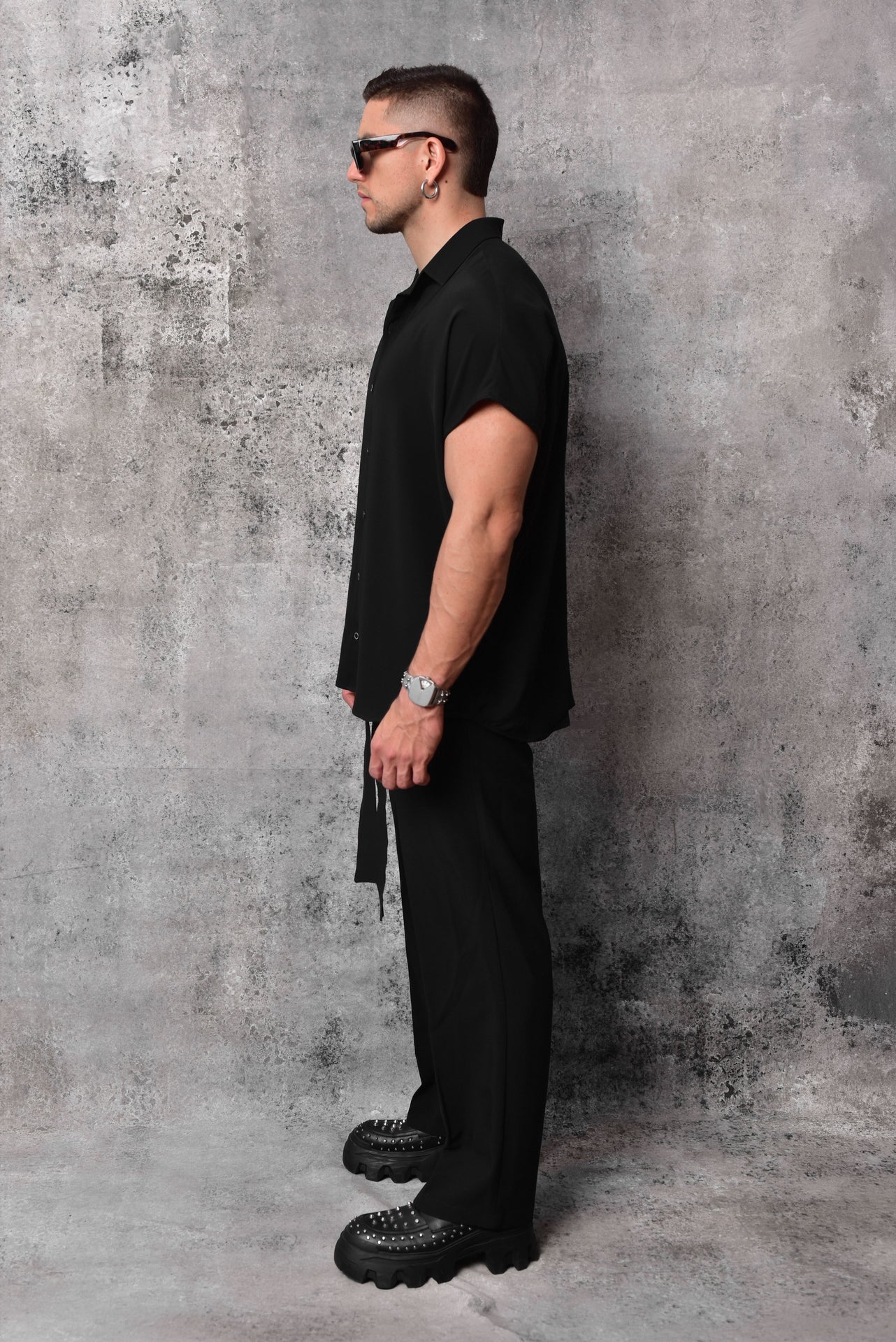 Oversized Batwing black Blouse