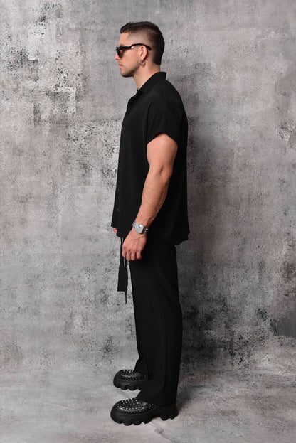 Oversized Batwing black Blouse
