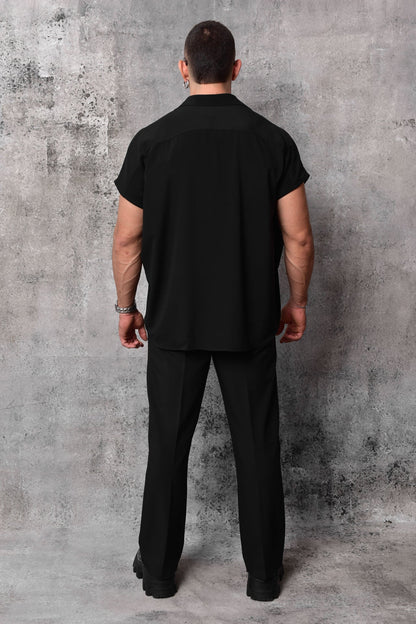 Oversized Batwing black Blouse