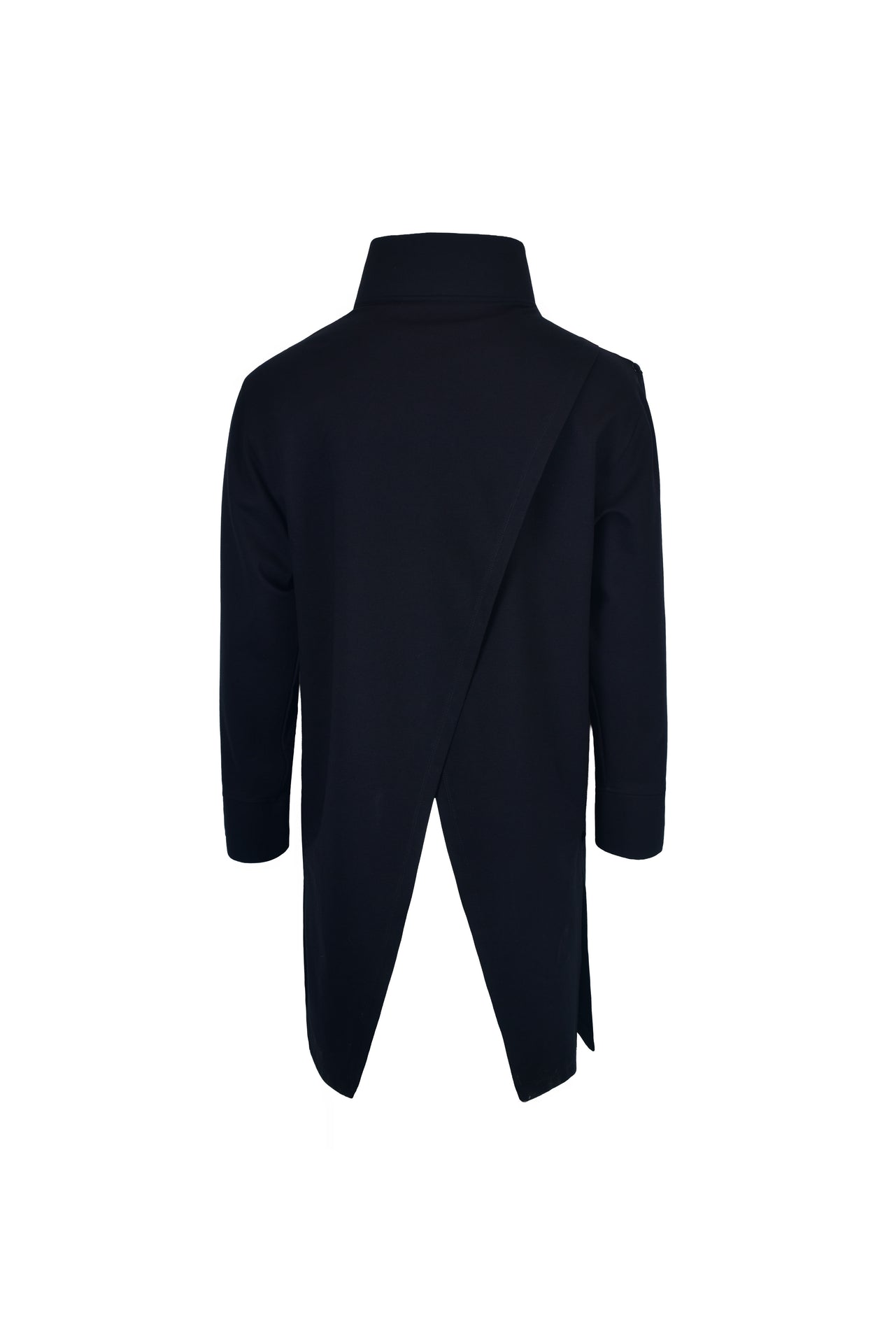 Long sleeve cross-neck shirt