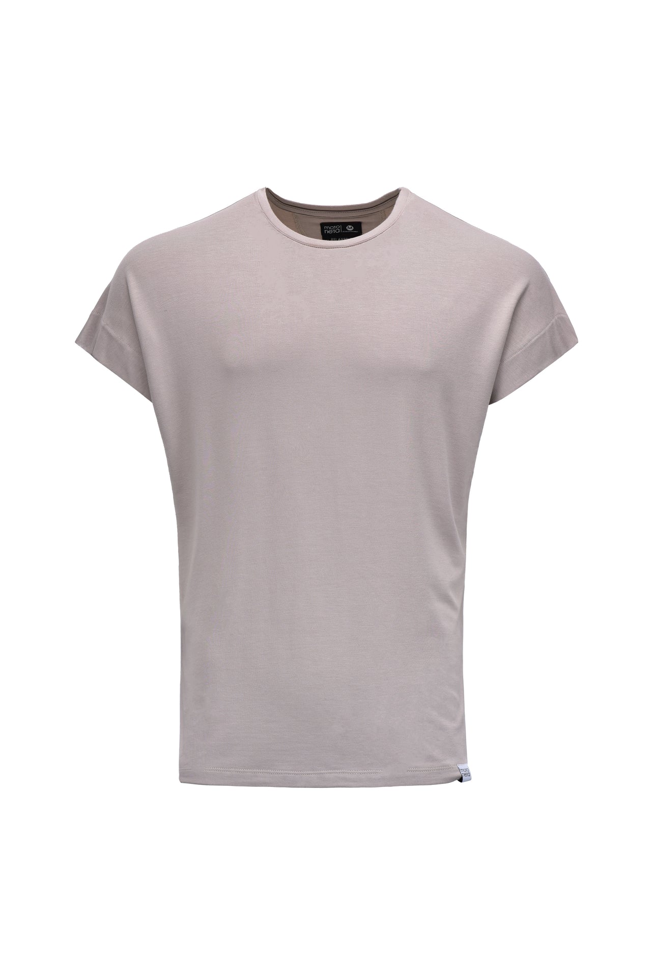 Beige Japanese-sleeve blouson T-shirt