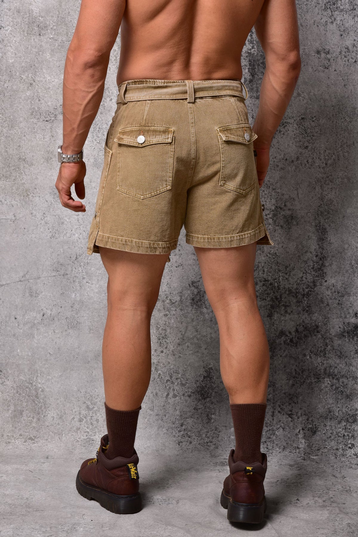Short mini cargo baggy kaki