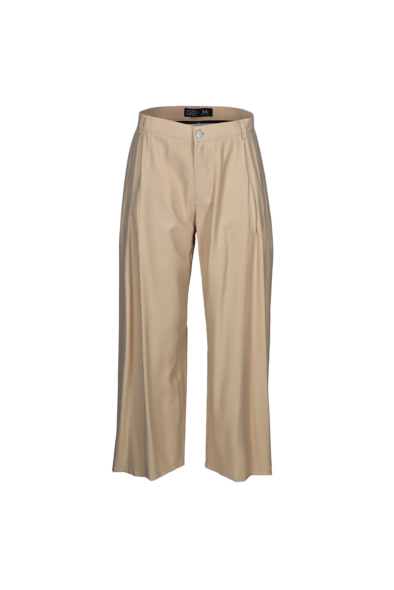 Ultra wide leg beige pants