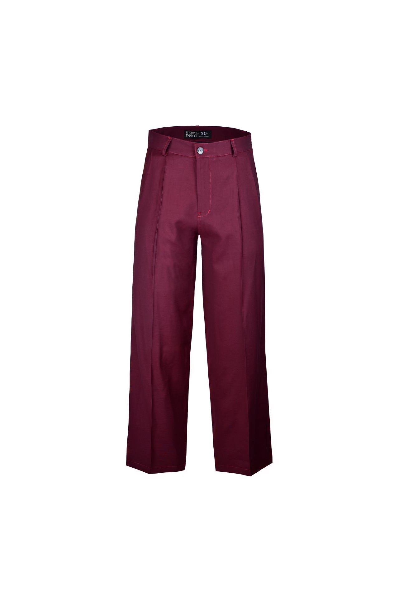 Burgundy wide leg pants