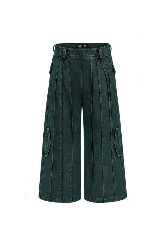 pantalon denim kyoto reverse green, vista delantera