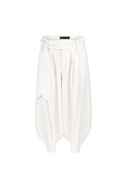 Pantalones de yoga tipo harén color marfil