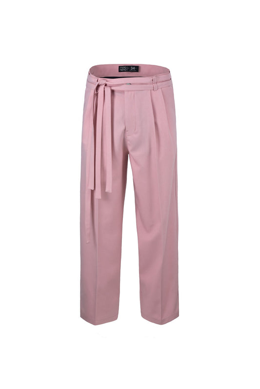 Pink Baggy Double Strap Pants