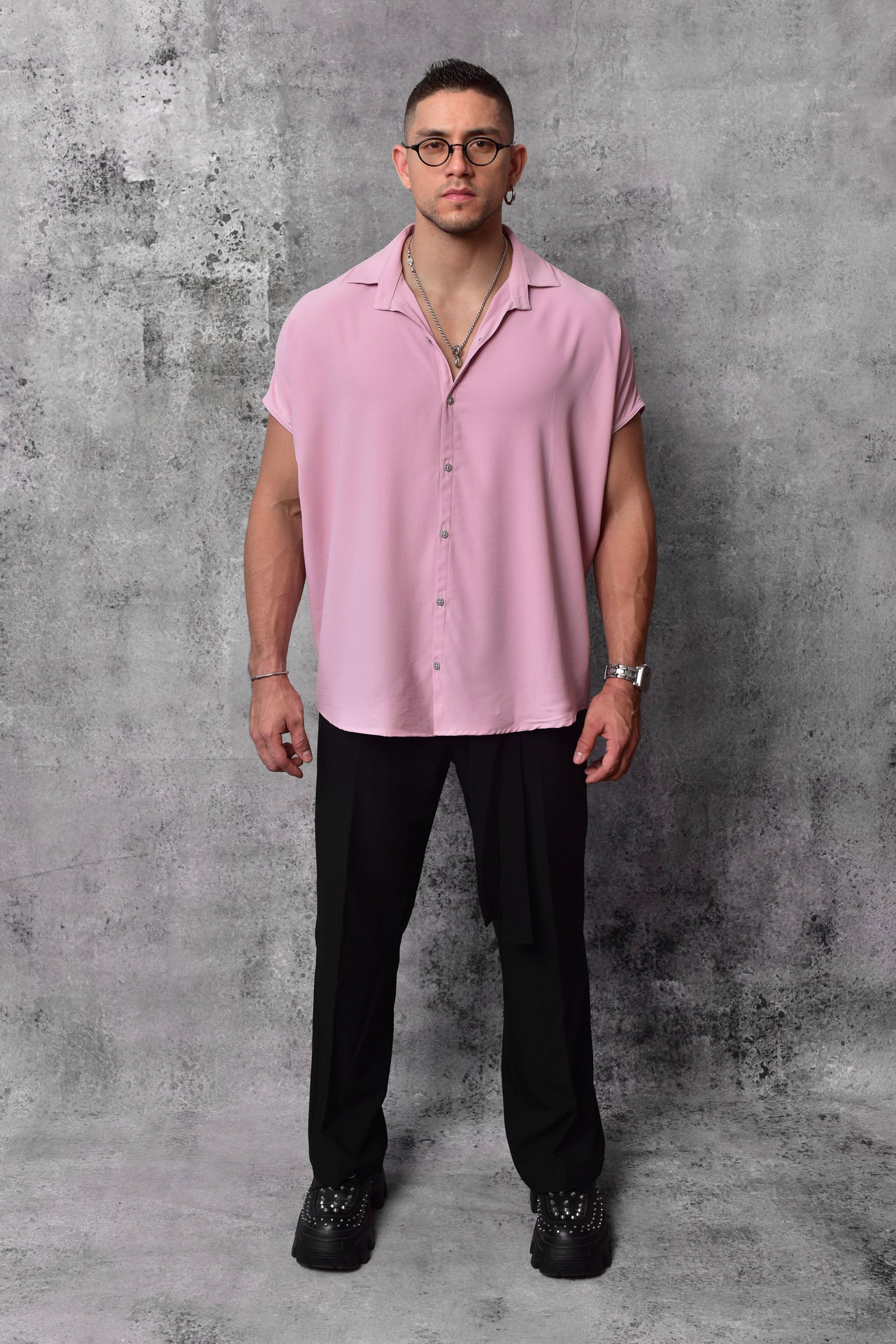 Oversized Batwing Rose Blouse