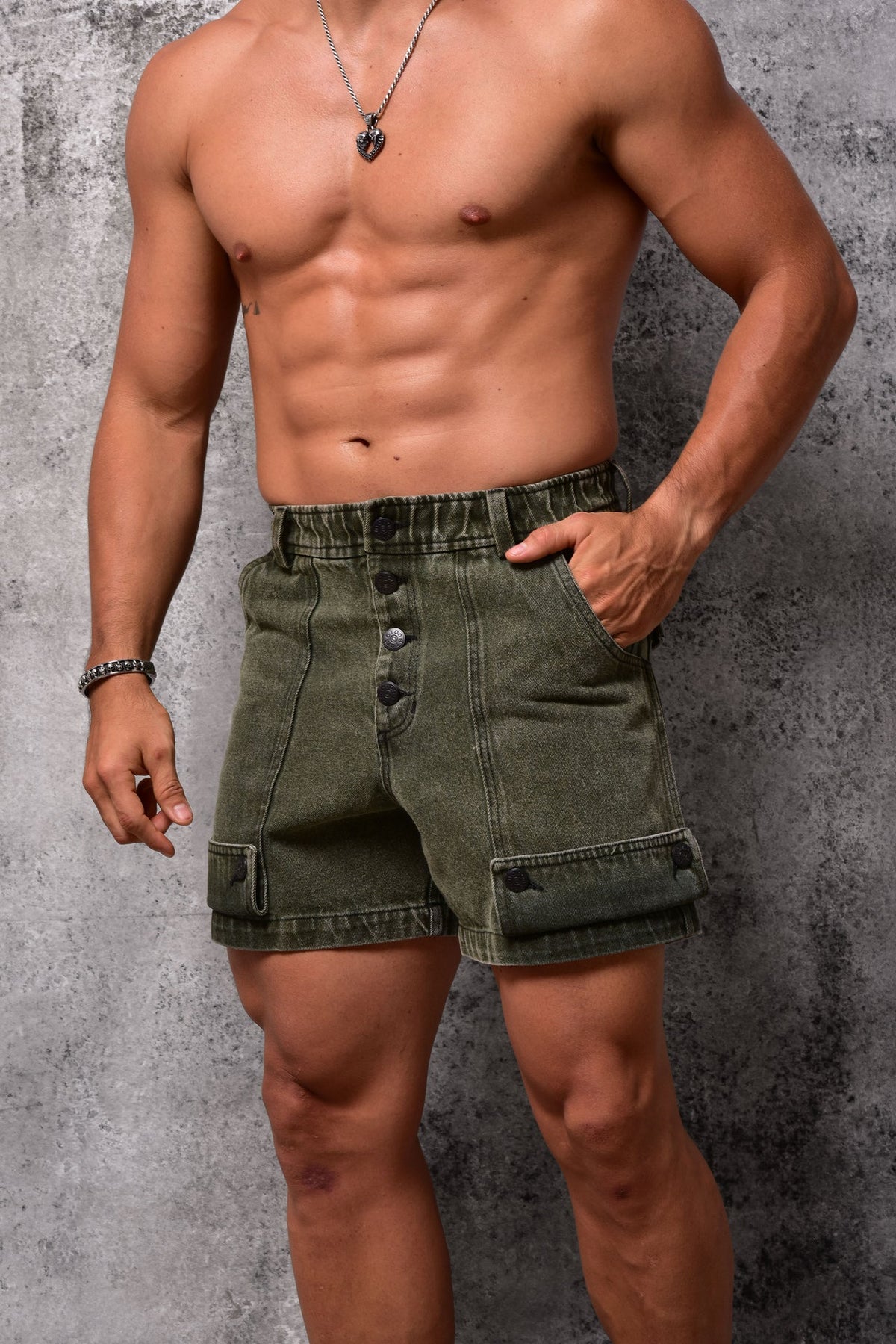 Short mini cargo baggy army