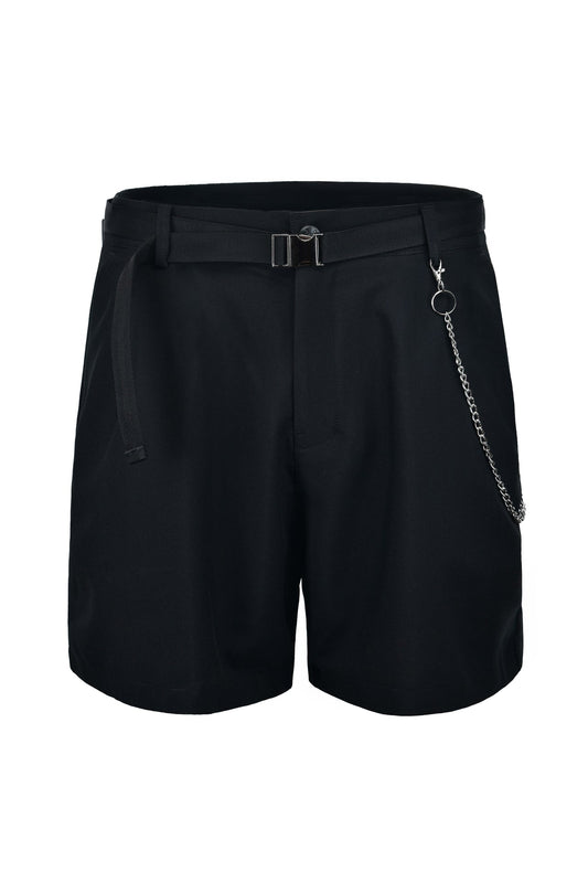 Black mini baggy shorts