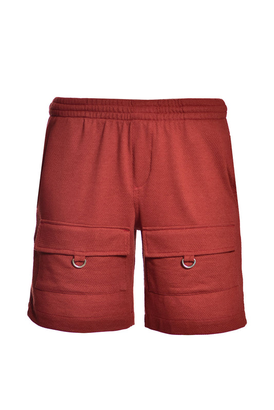 Terracotta lace frannel shorts