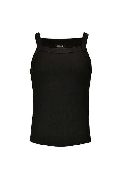 Black Tank top rib