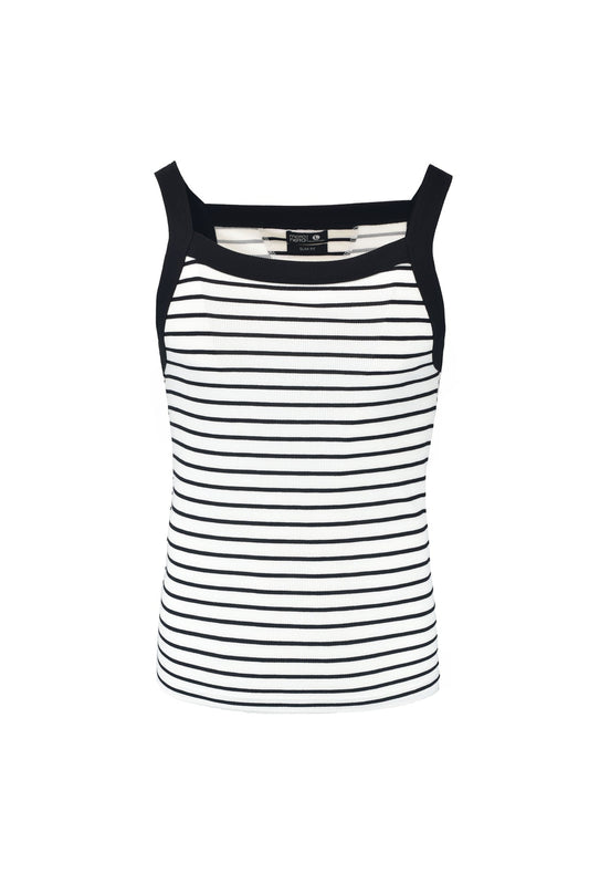 Striped ribbed tank top