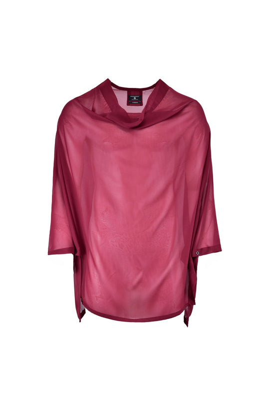 Oversized veil blouson ghost dust sand