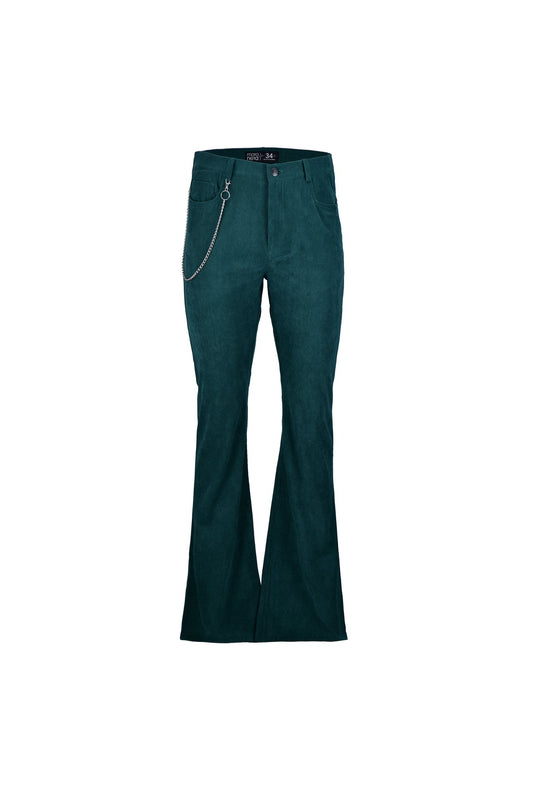 Emerald corduroy flared pants