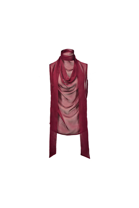 Reckless neck red wine shirt